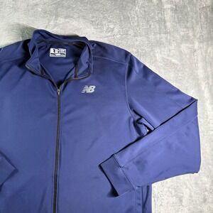 New Balance NB Dry Full Zip Track Jacket Mens 2XL Navy Blue